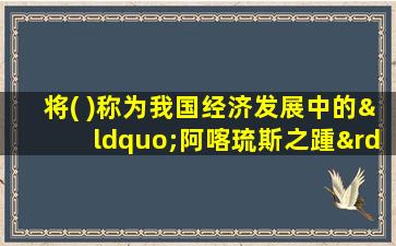 将( )称为我国经济发展中的“阿喀琉斯之踵”